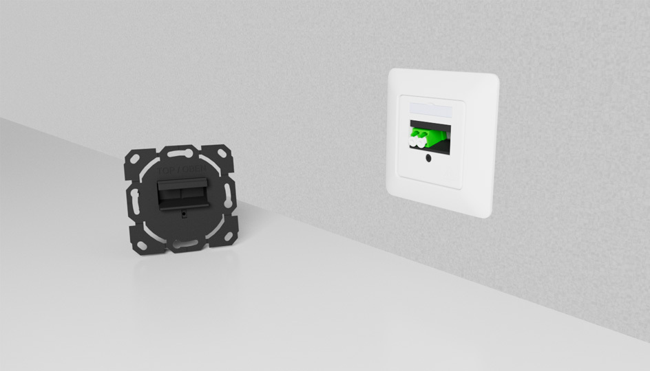 BAS FLINC GF-TA Customer Outlet Glasfaser Anschlussdose für FTTH Teilnehmeranschluss